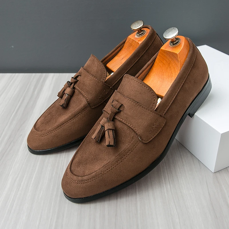 Men Shoes H&M - Mens Tassels Loafers Comfortable Suede Shoes