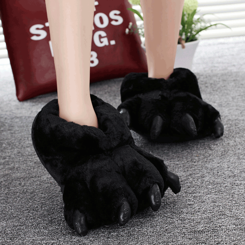 Men Shoes Winter - Size 35-43 Đen Động Vật Paw