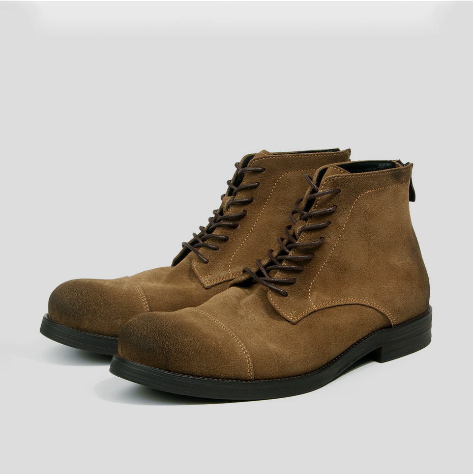 Oxford Brogue Leather - EAGSITY suede cow leather vintage Men