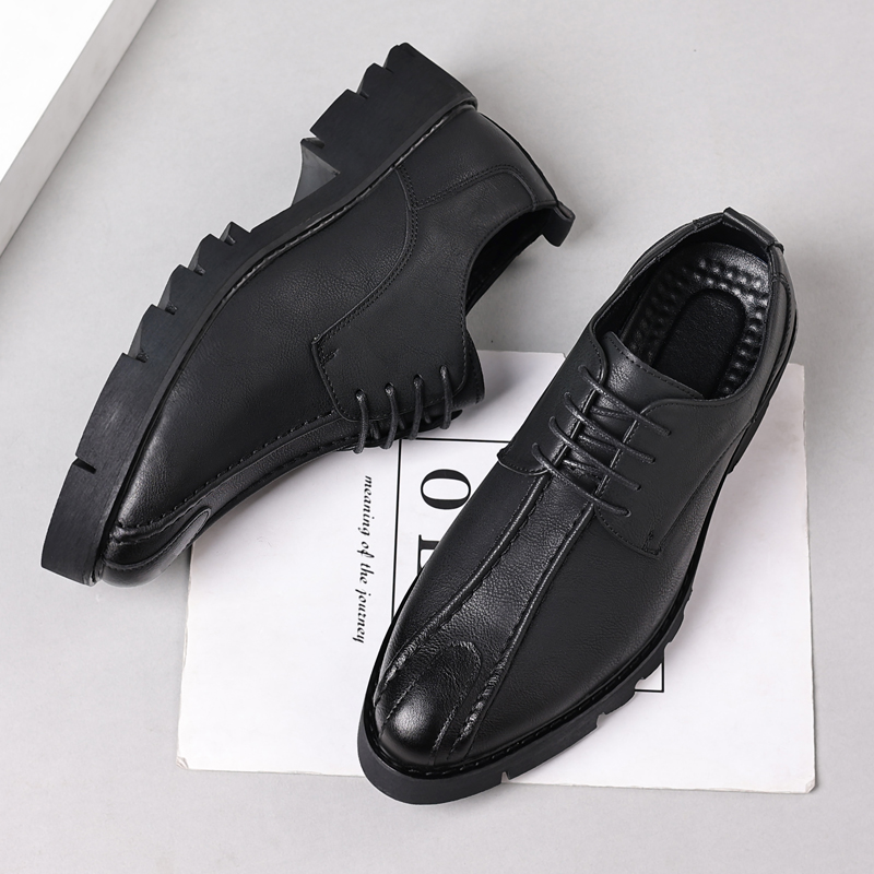 Men'S Shoes To Increase Height - 10cm height increasing cowhide men's shoes,