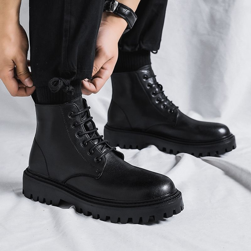Men High Top Leather Boots Fas - đánh giá và giá Men'S Shoes To Increase Height