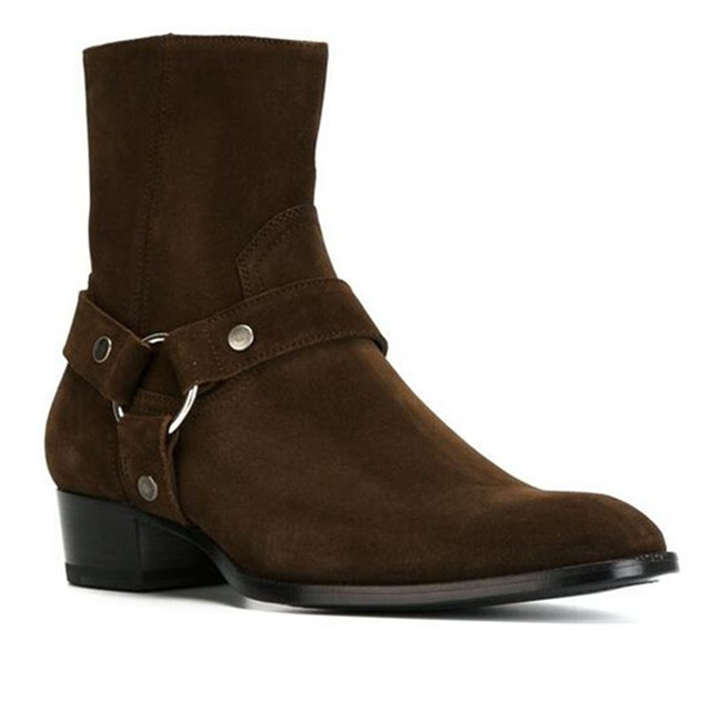 New Brown /Black Suede Leather - đánh giá và giá Men Shoes H&M