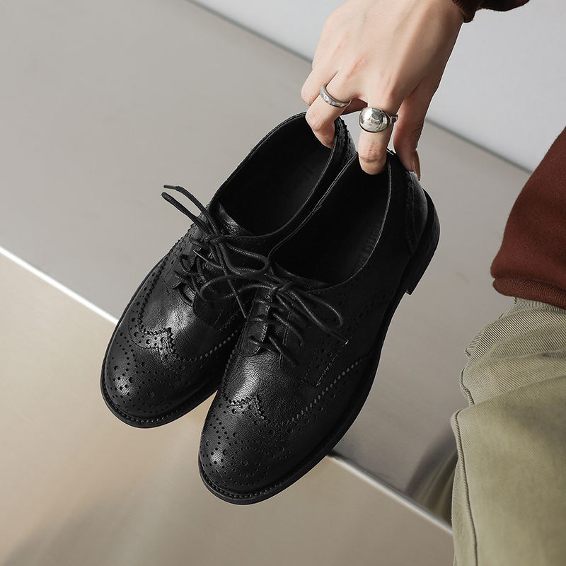 EAGSITY Cow leather brown brog - đánh giá và giá Oxford Brogue Leather