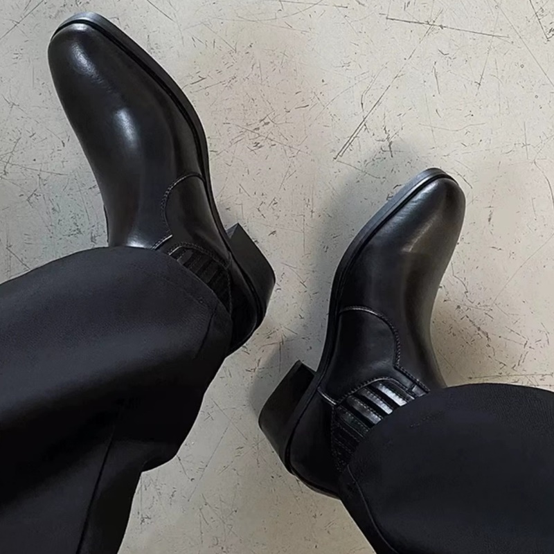 Autumn Winter Black Leather Sh - đánh giá và giá Men'S Shoes To Increase Height