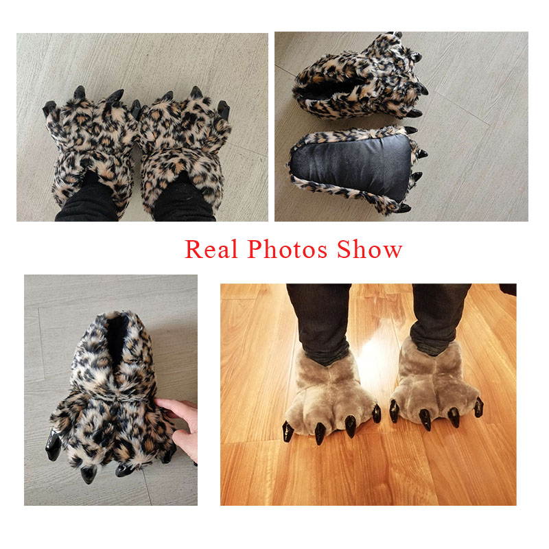 Size 35-43 Đen Động Vật Paw Ch - đánh giá và giá Men Shoes Winter