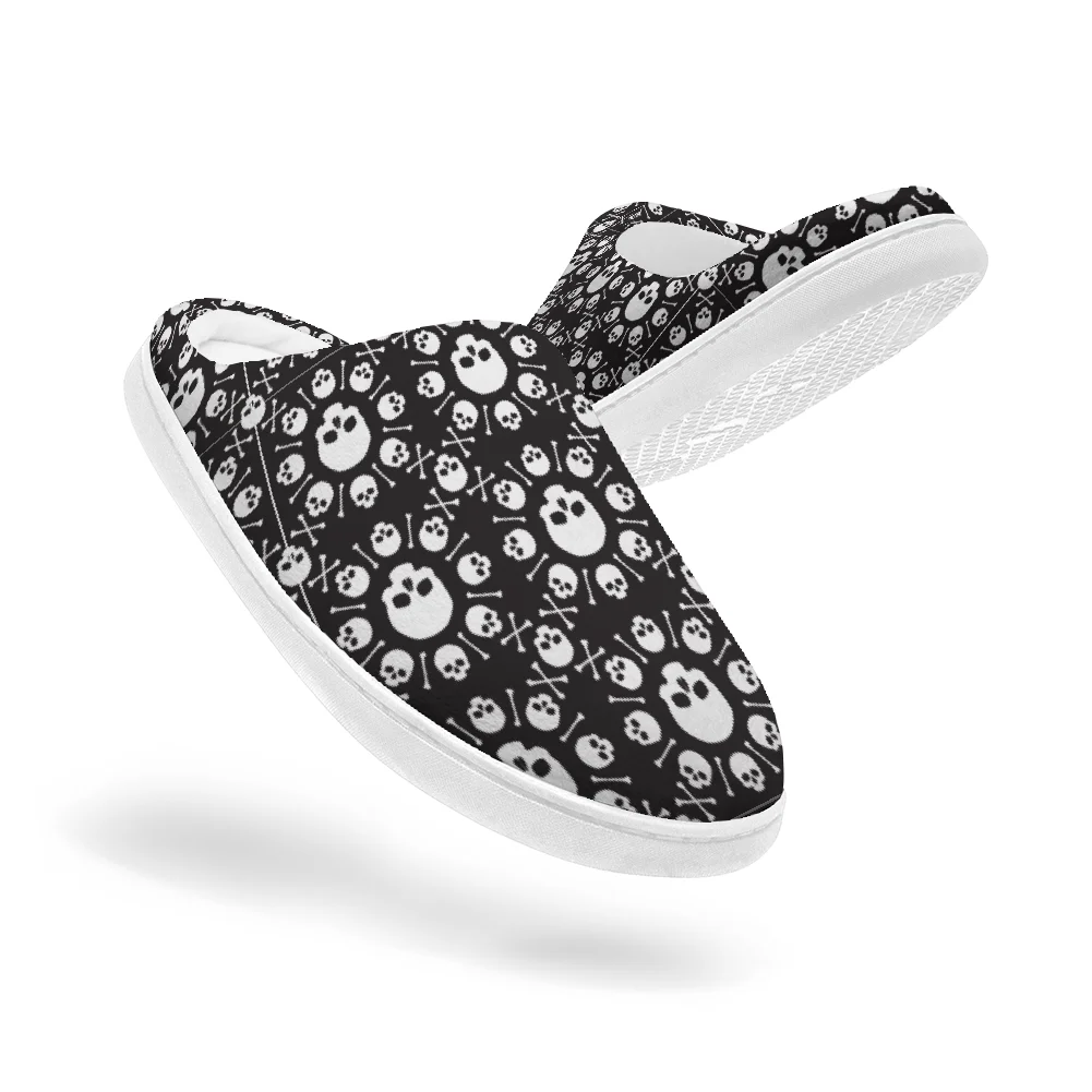 Skull printed cotton slippers  - đánh giá và giá Men Shoes Winter