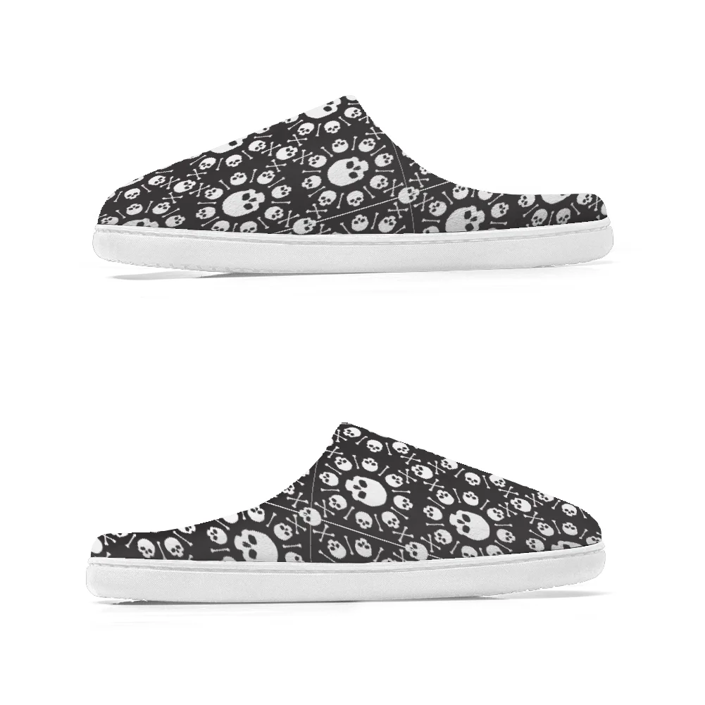 Skull printed cotton slippers  - đánh giá và giá Men Shoes Winter