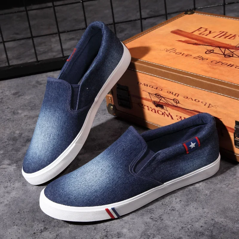 Denim Men's Canvas Shoes Slip- - đánh giá và giá Men Shoes Vans