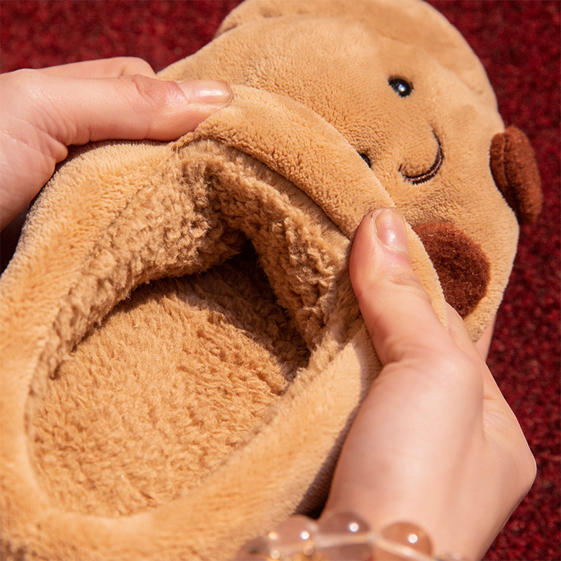 Cute Cartoon Fluffy Slippers F - đánh giá và giá Men Shoes Winter